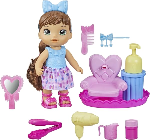Baby Alive Sudsy Styling — Cabelos Castanhos, Salão com Bolhas