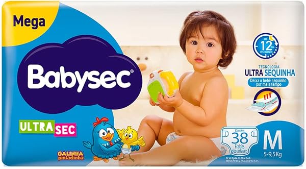 Babysec Fralda Ultrasec Galinha Pintadinha Azul M – 38 Unidades