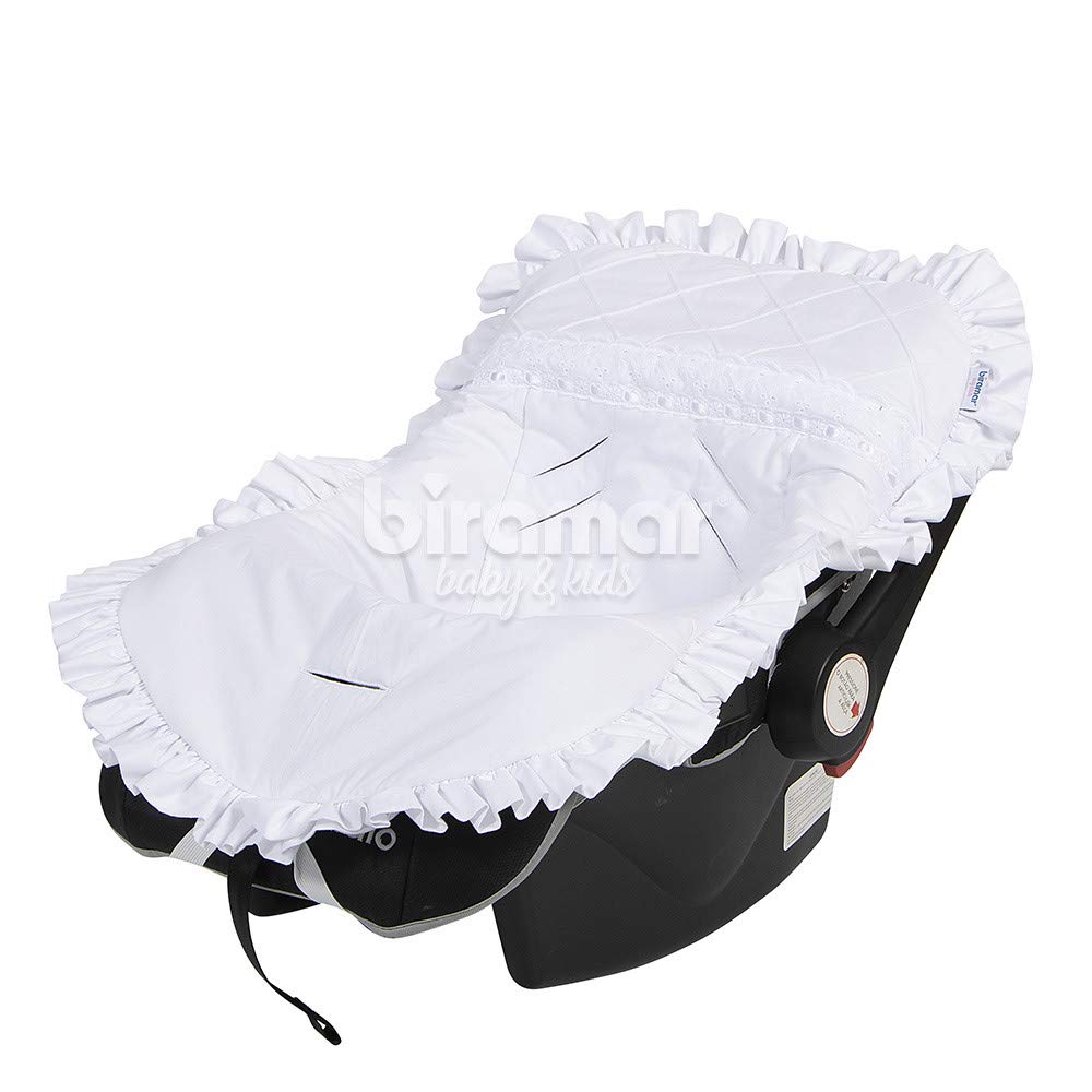 Biramar Baby Capa para Bebê Conforto Bordado Inglês
