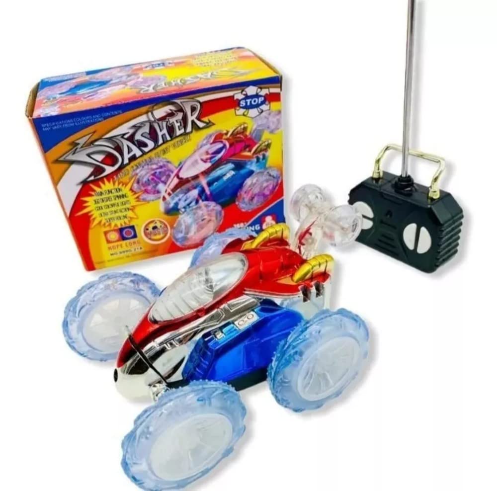 Carrinho Controle Remoto Carro Maluco Gira 360° com Luzes LED – Dasher