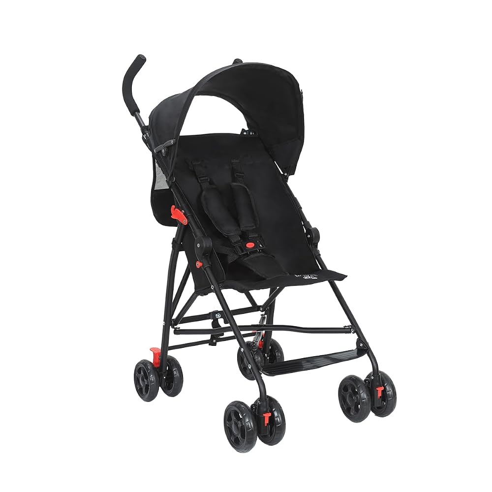 Carrinho de Bebê Passeio Guarda-Chuva MOVEE Preto — Maxi Baby