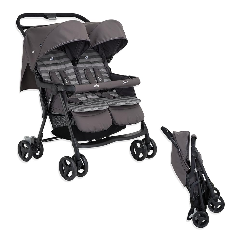 Carrinho de Gêmeos Joie Aire Twin Dark Pewter