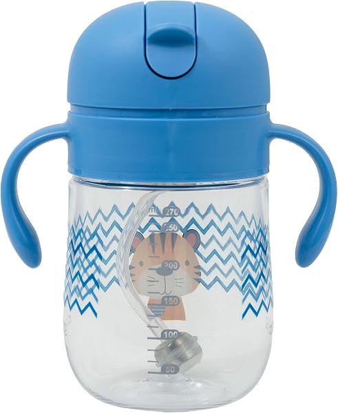 Clingo Copo de Tritan com Canudo Coleção Tigre 300ml 6m+