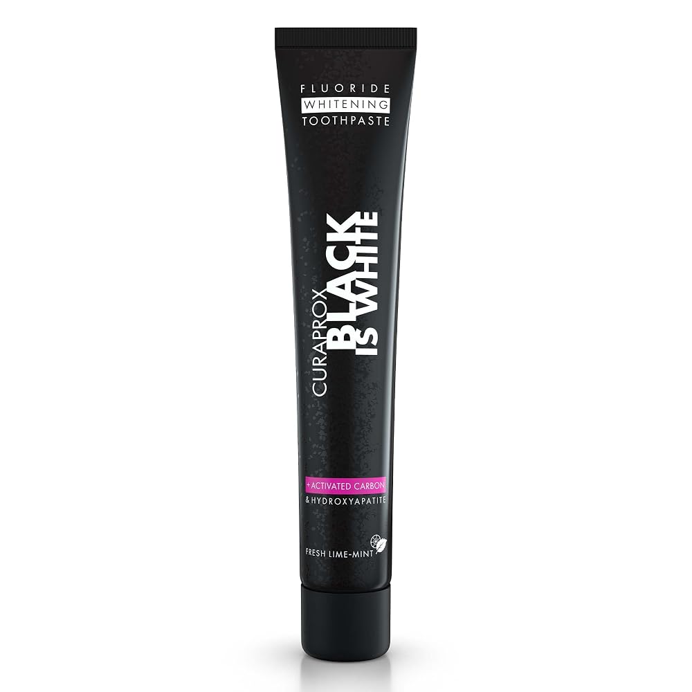 Creme Dental Black is White Curaprox com Carvão Ativado 90ml