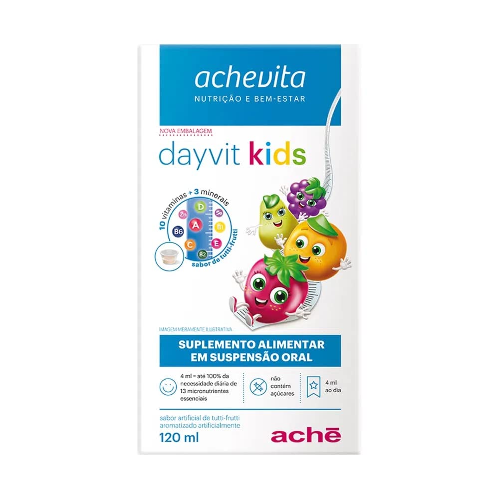 Dayvit Kids Suspensão Oral Tutti-Frutti 120ml — Aché