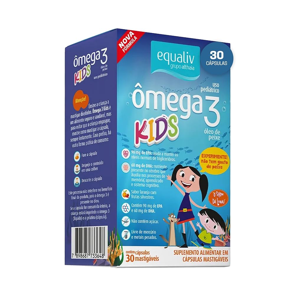 Equaliv Ômega 3 Pro Kids Oil — 30 Cápsulas Mastigáveis