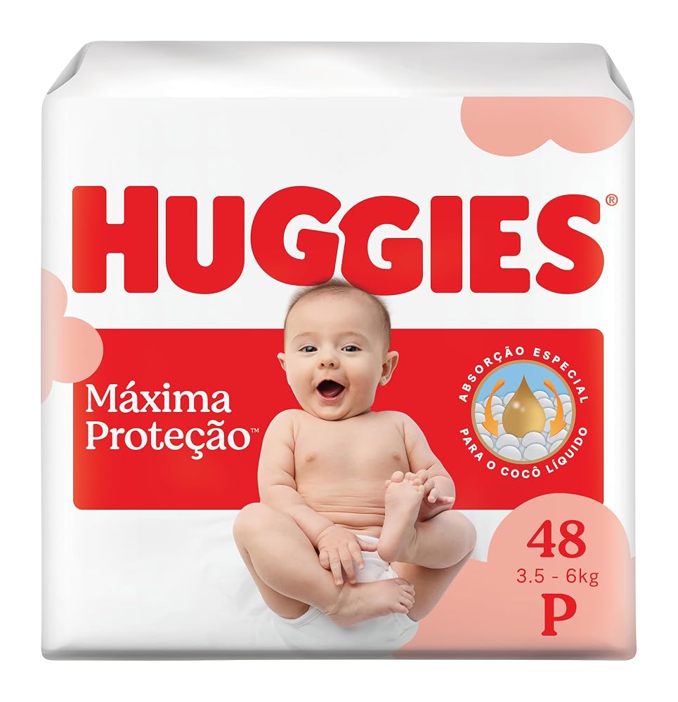 Fralda Descartável Huggies Máxima Proteção (Supreme Care) Tamanho P – 48 Unidades