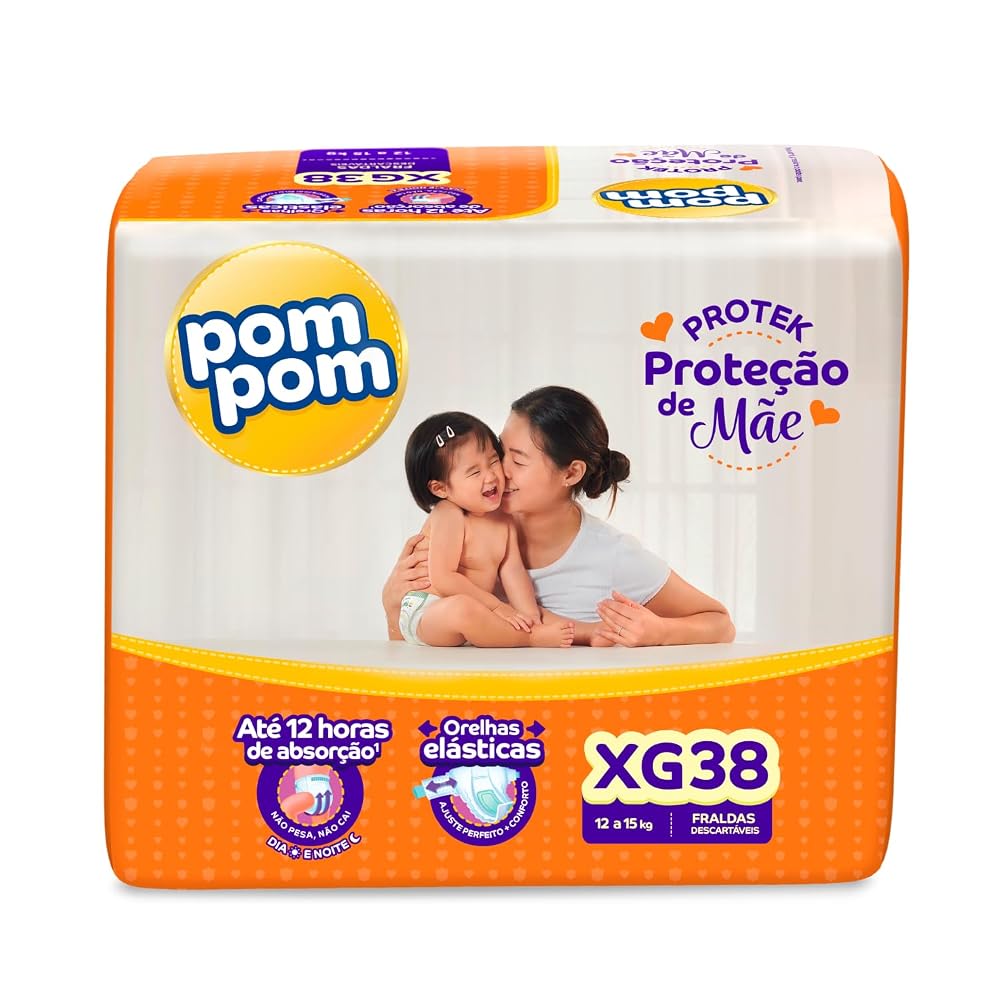 Fralda Pom Pom Derma Protek Mega XG – 38 Unidades