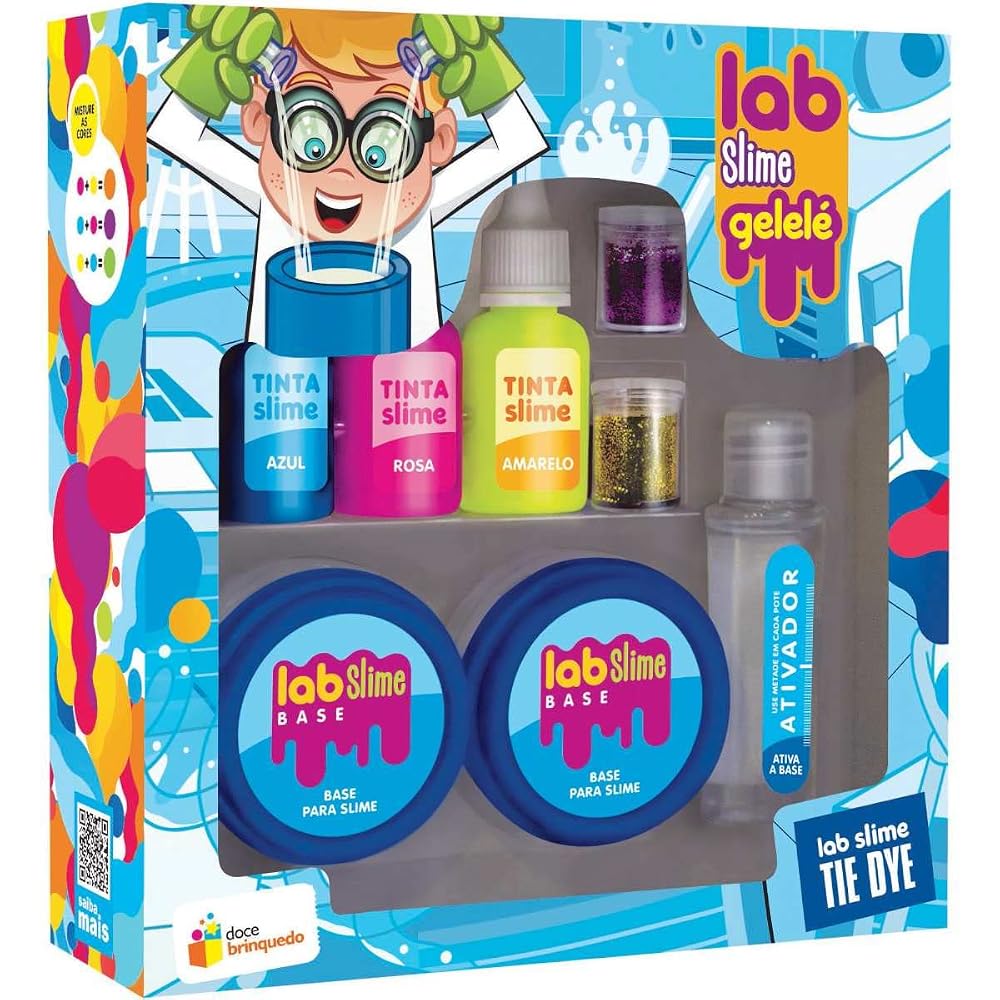 Gelelé Lab Slime Tie Dye — Faça Você Mesmo