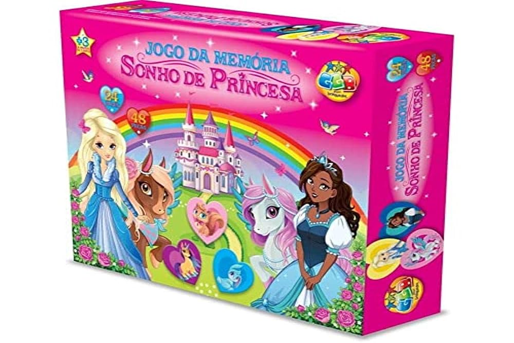 GGB Plast Jogo da Memória Sonho de Princesa — 48 Peças