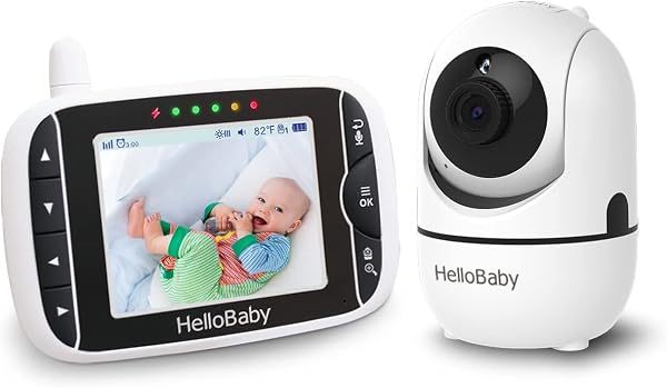 HelloBaby HB65 Babá Eletrônica com Câmera Rotativa 355°