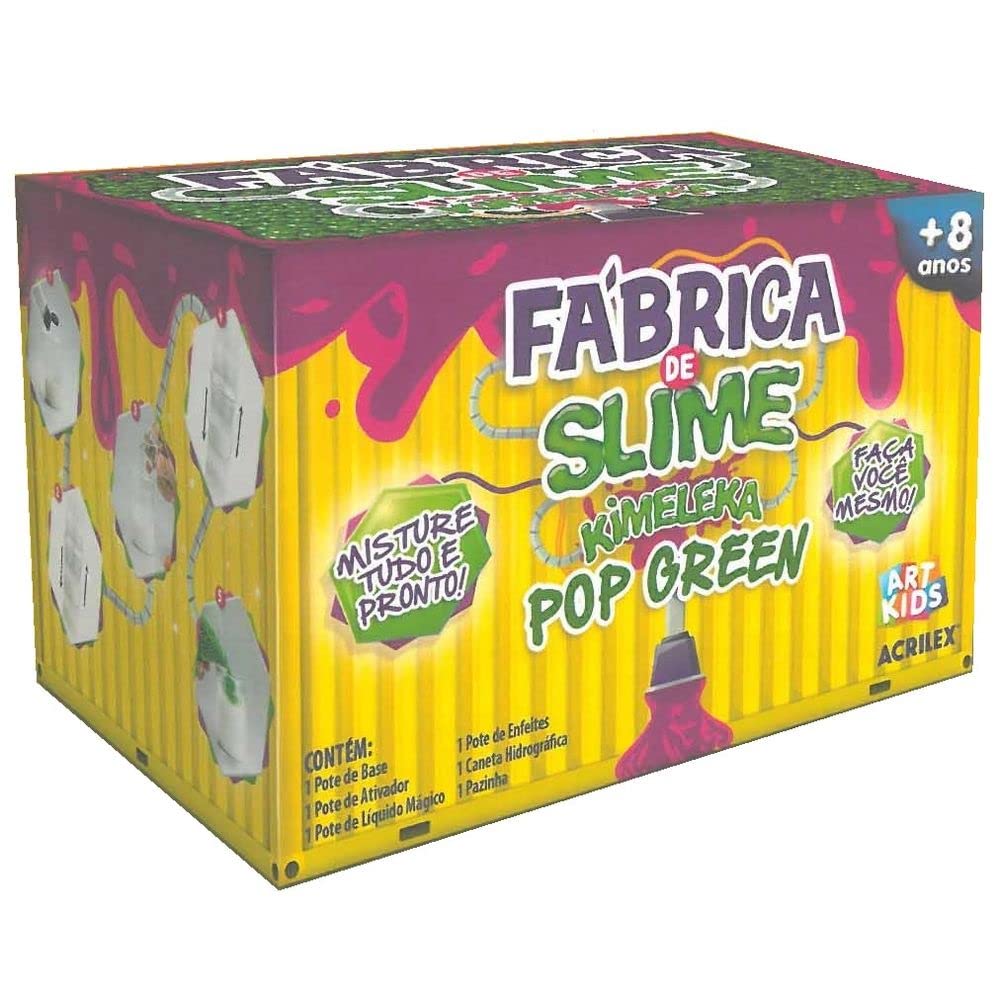 Kit Para Fazer Slime Acrilex Kimeleca Crunch Arco-Íris
