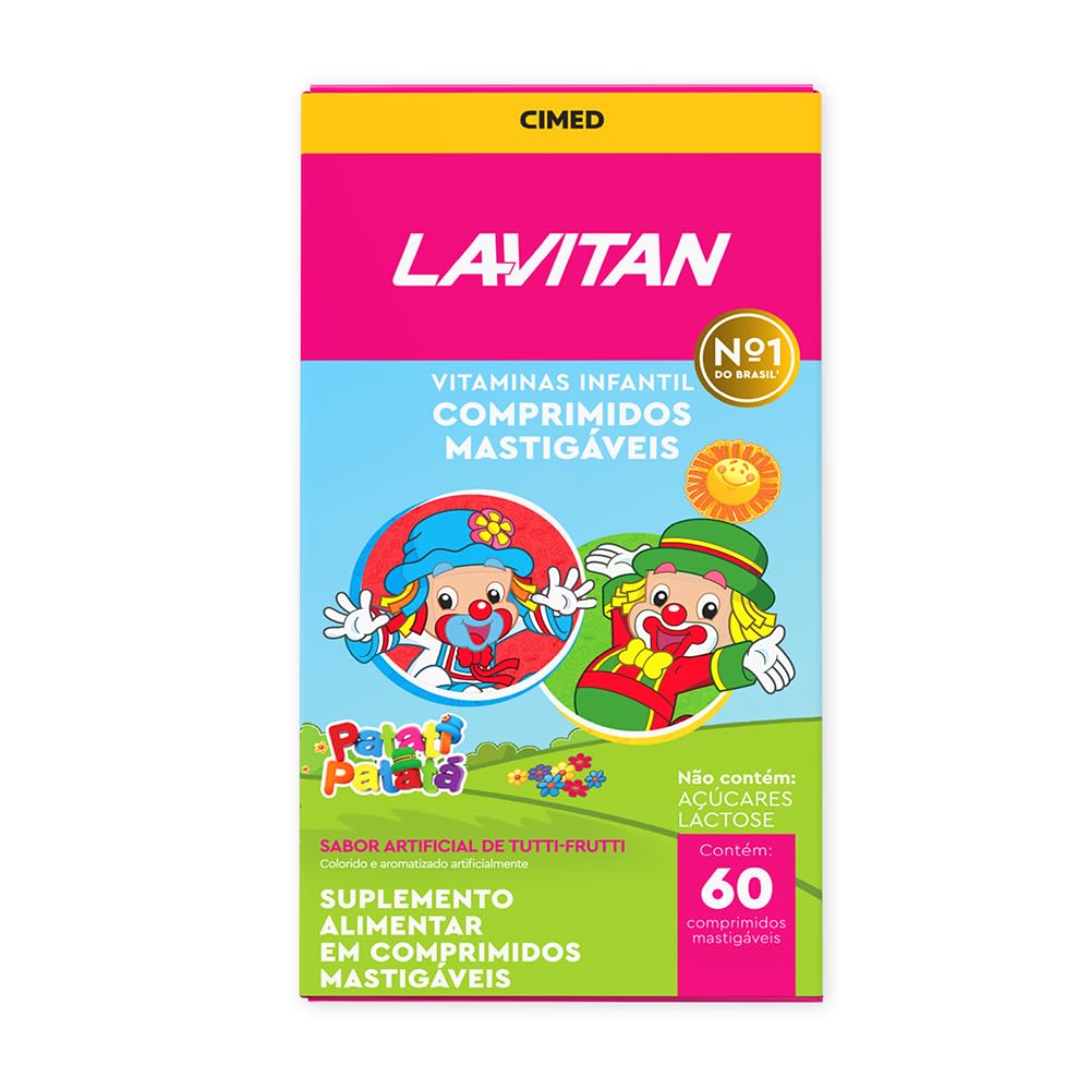 Lavitan Kids — 60 Comprimidos Mastigáveis Tutti-Frutti