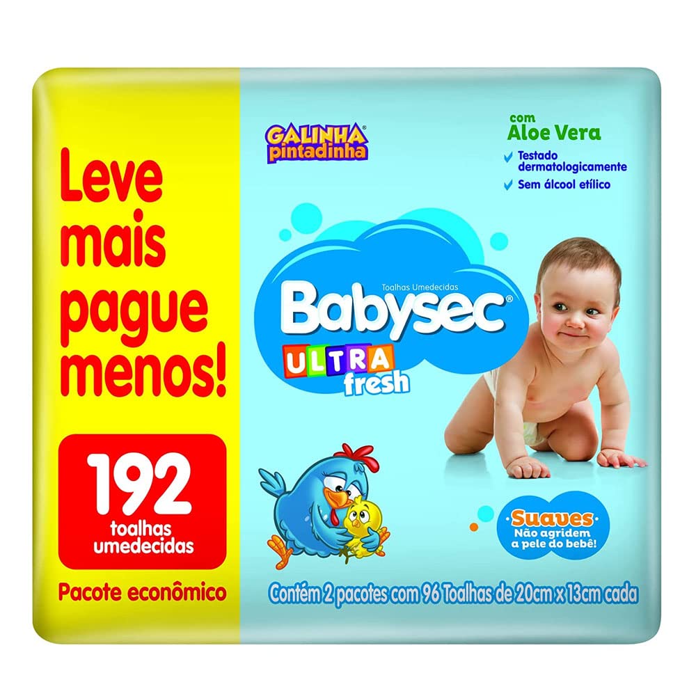 Lenço Umedecido Babysec Ultrafresh — Pacote Econômico 192 Folhas