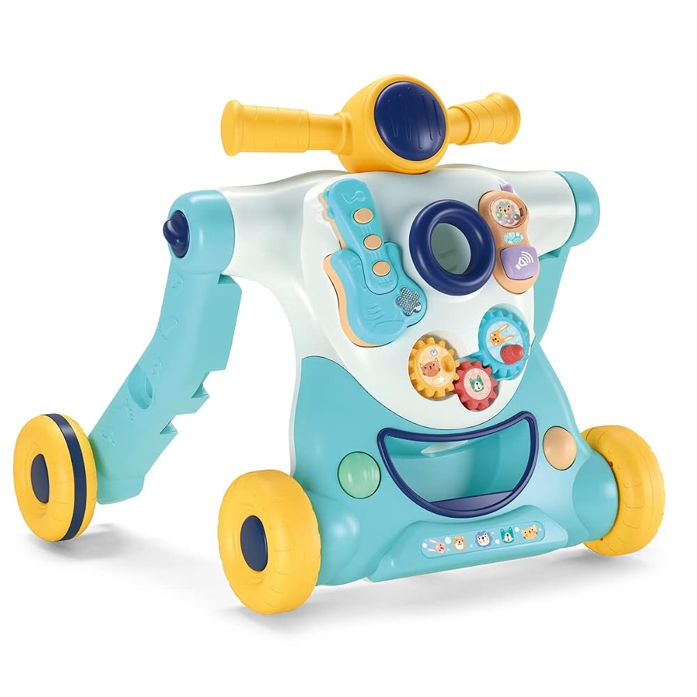 Maxibaby Andador 4 em 1 Triciclo e Patinete Meu Robô Azul