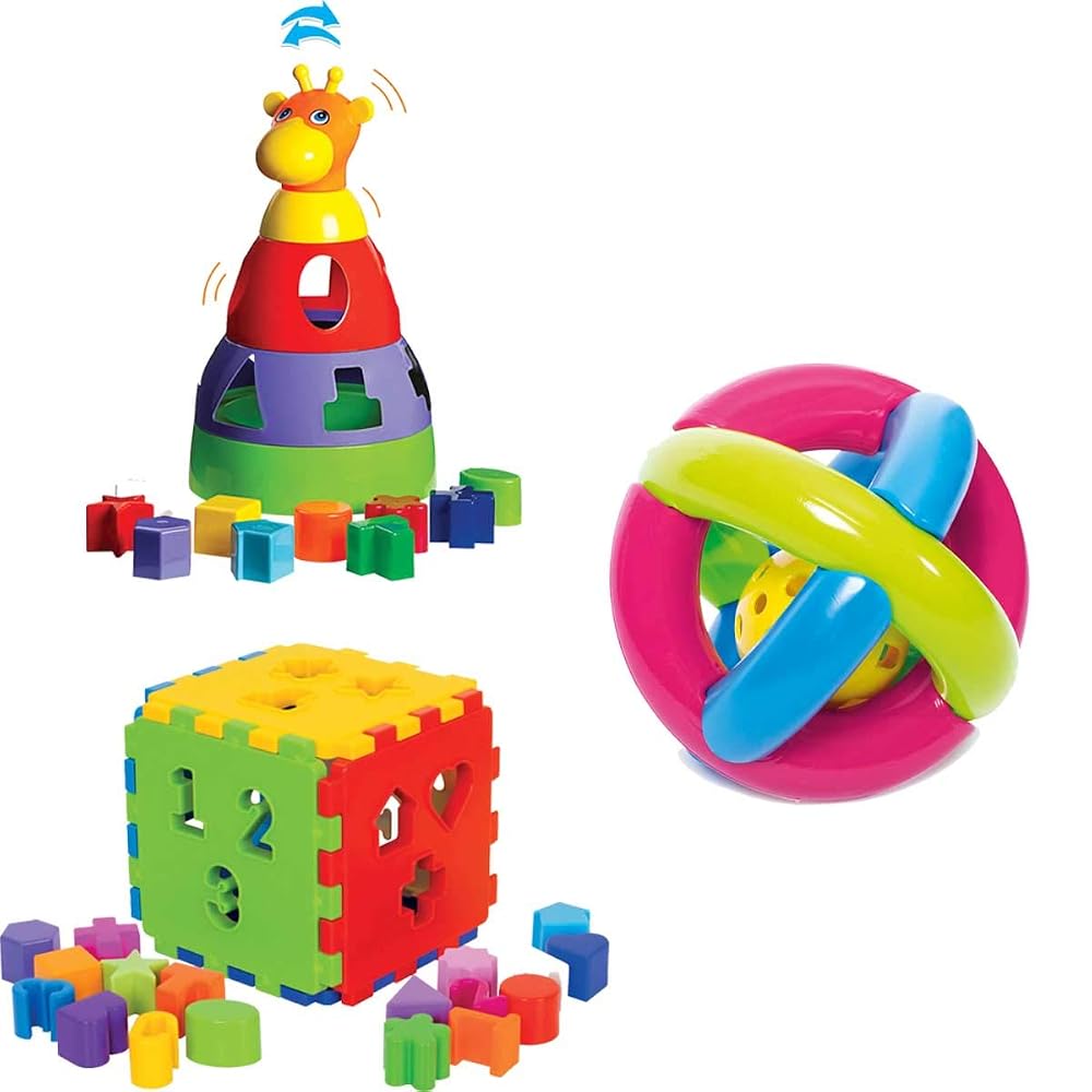 Mercotoys Kit de Brinquedos para Bebês de 6 Meses a 1 Ano