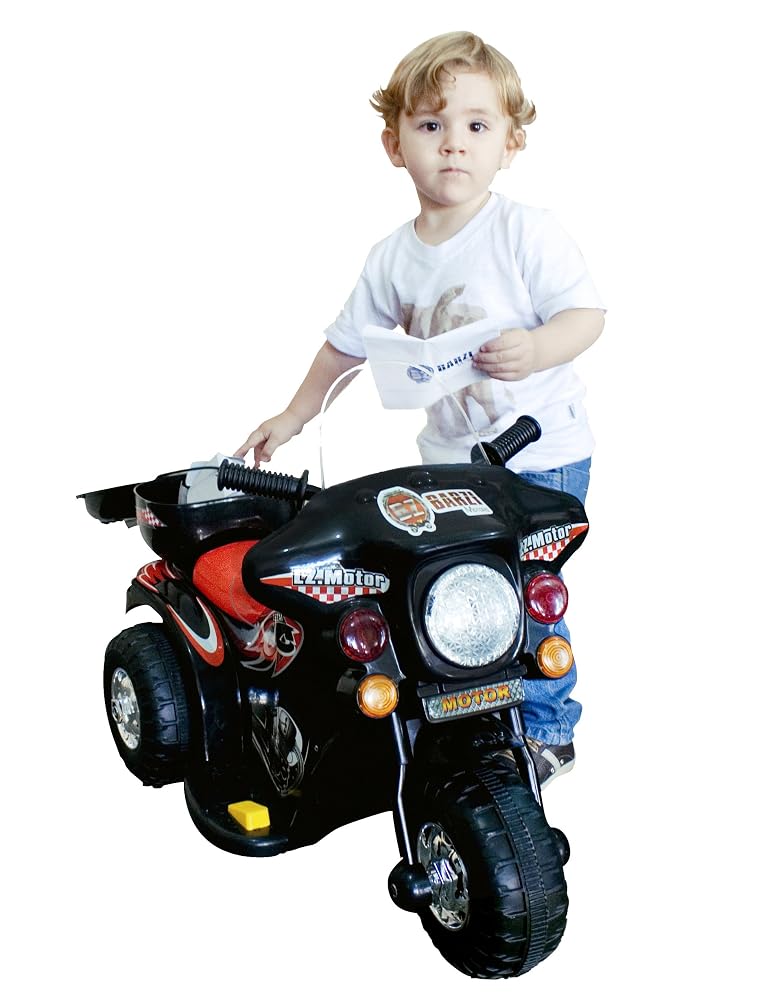 Mini Moto Elétrica Infantil BZ Cycle Triciclo Preto Barzi Motors