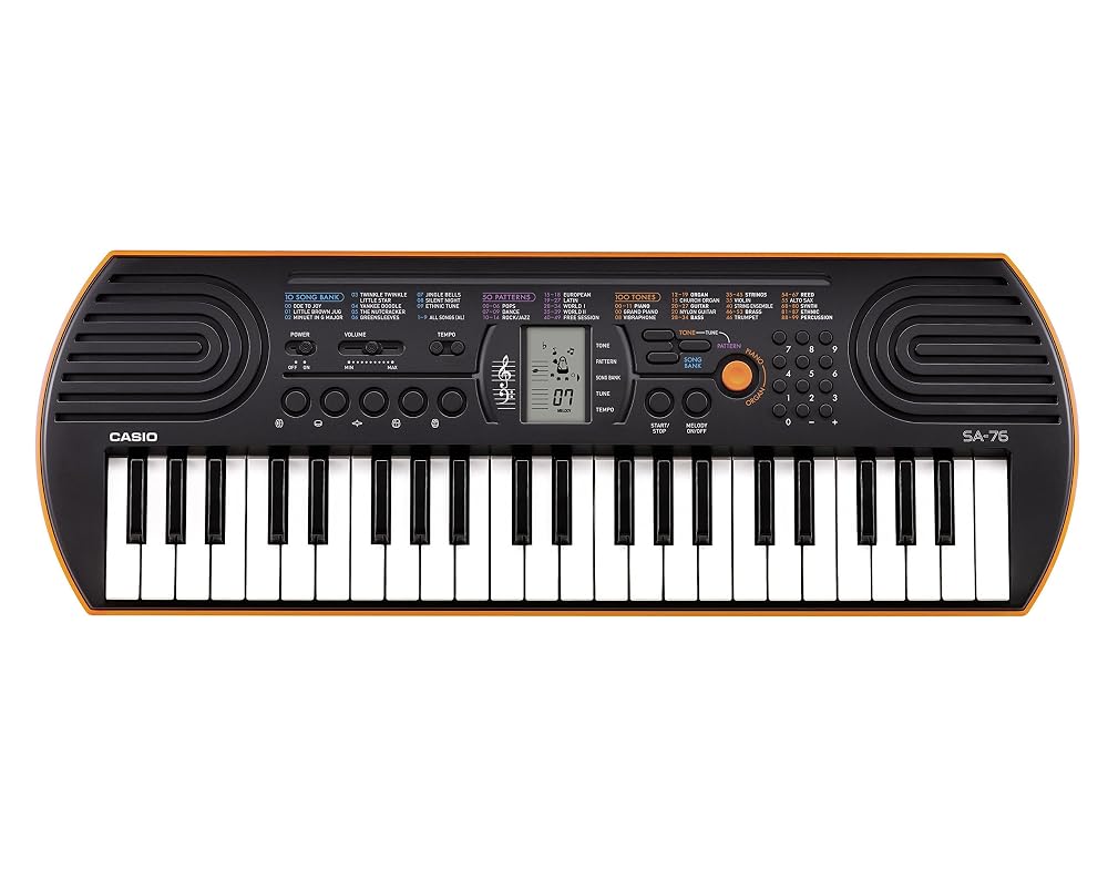 Mini Teclado Infantil Casio SA-46 com Visor LCD