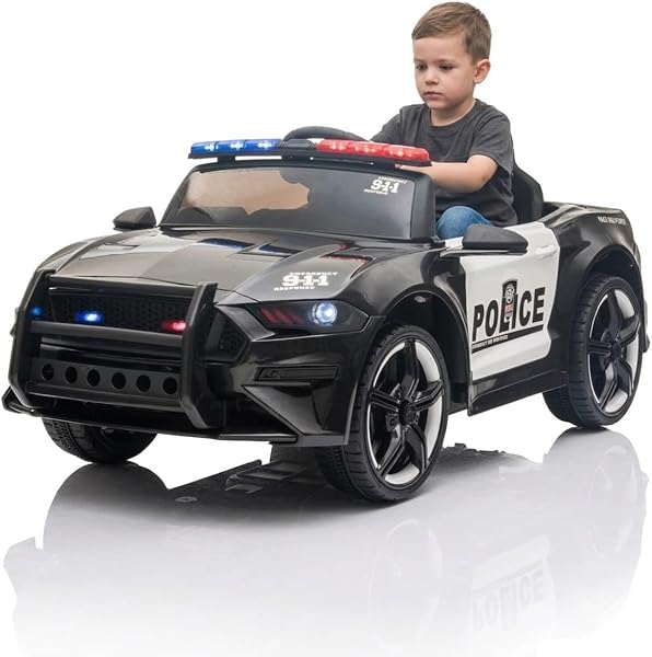 Mini Veículo Elétrico Polícia 12V Baby Style