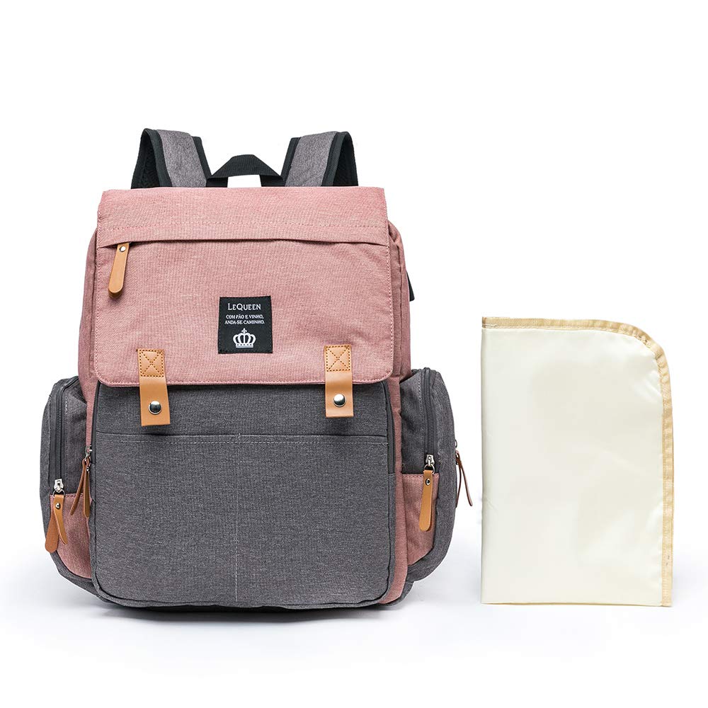 Mochila Bolsa Maternidade Feminina Lequeen Impermeável Grande