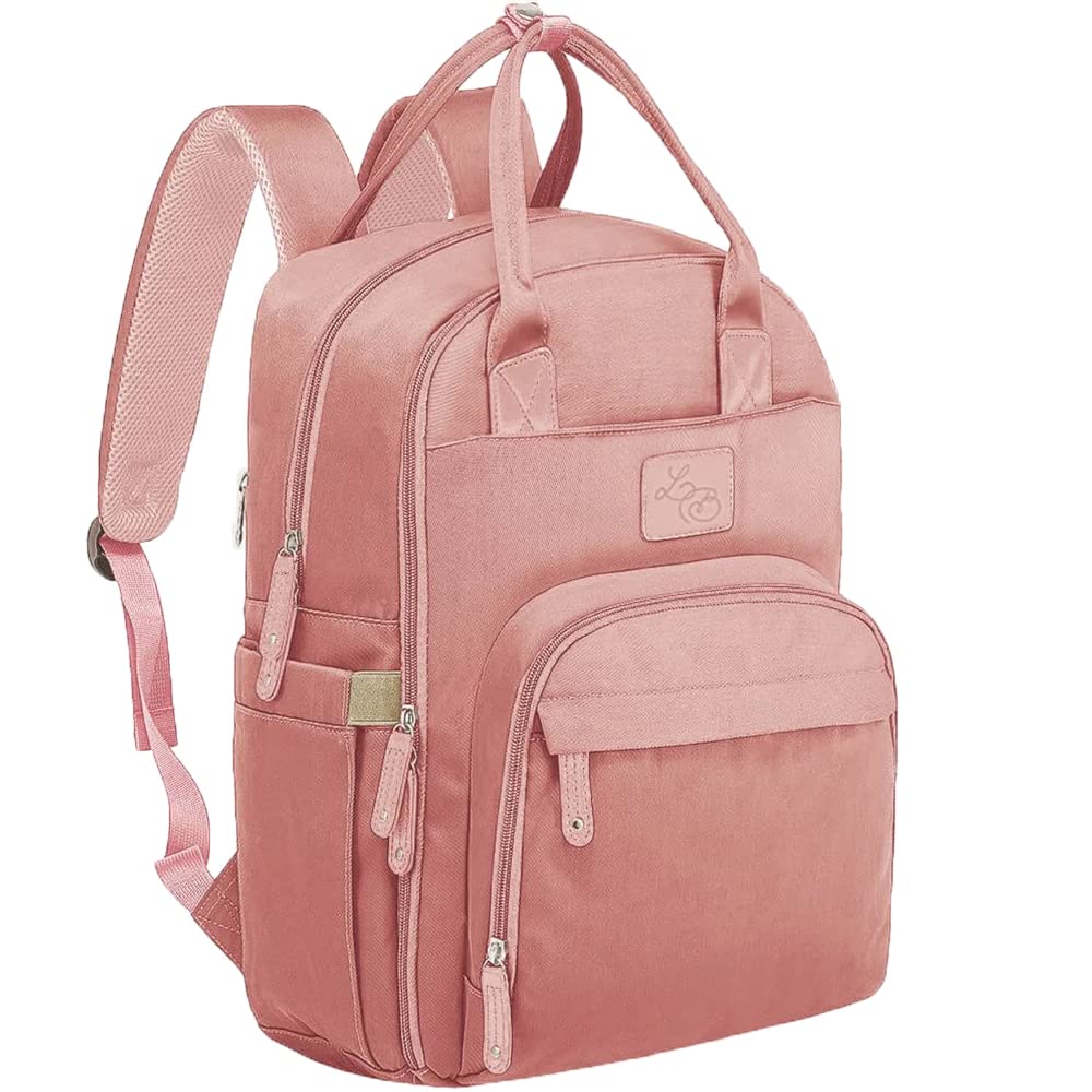 Mochila de Maternidade Donna Laço Bebê LB Kyara Rosa Quartz