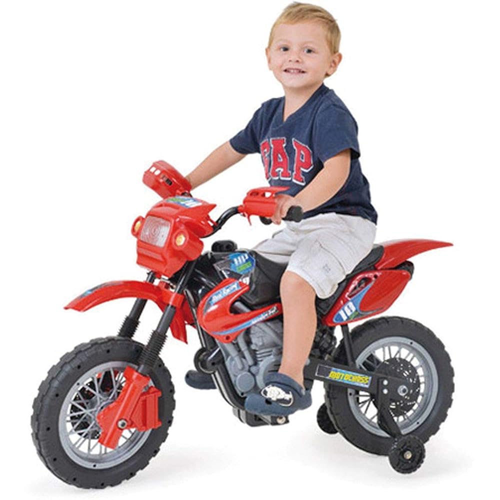 Moto Elétrica Infantil Motocross 6V Xplast (Preto/Vermelho)