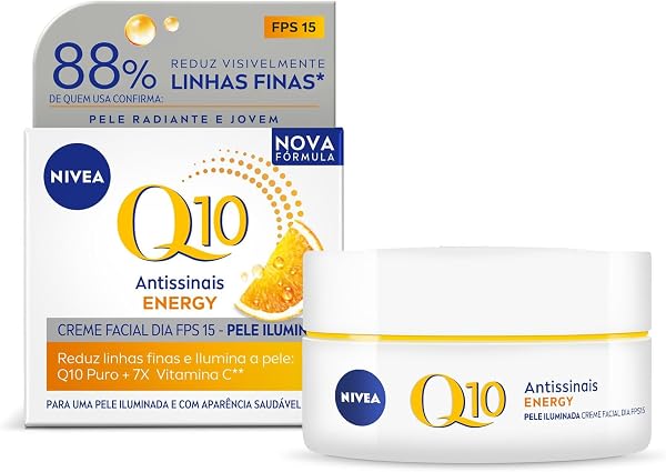 NIVEA Creme Facial Antissinais Q10 Energy Dia FPS 15 50g
