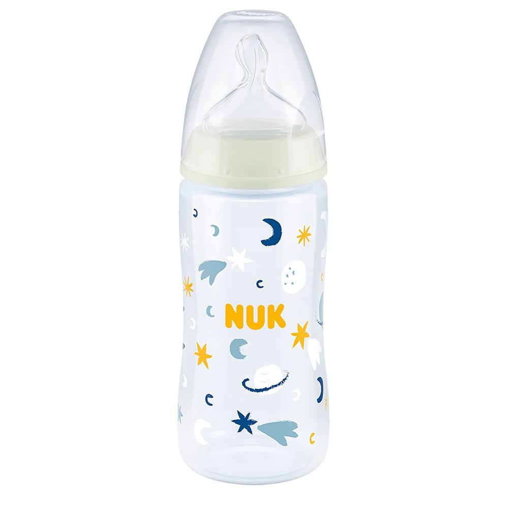 NUK Mamadeira Anticólica Brilha no Escuro com Controle de Temperatura 300ml