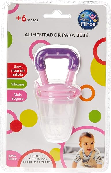 Pais e Filhos Alimentador de Silicone Rosa