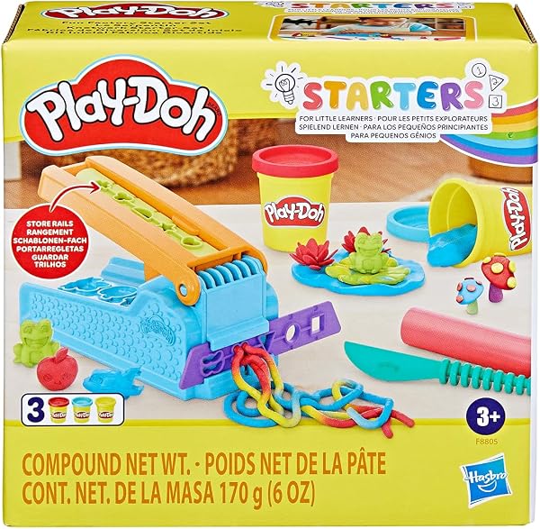 Play-Doh Kit Inicial Fábrica Divertida — 3 Potes + Acessórios, A Partir de 3 Anos