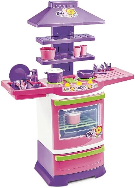 Poliplac Master Fogão Big Chef — Cozinha Infantil com 30+ Acessórios, A Partir de 3 Anos