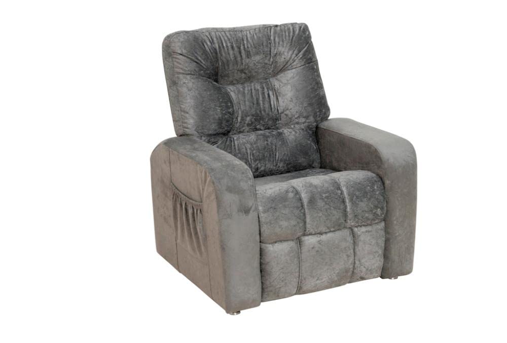 Poltrona do Papai Reclinável Matrix Azera MX-7 Suede Cinza