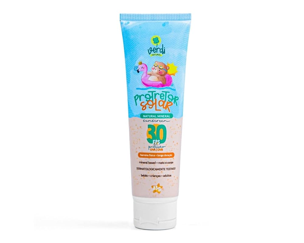 Protetor Solar Natural Físico Mineral Vegano Orgânico Bebê e Criança — Verdi Natural