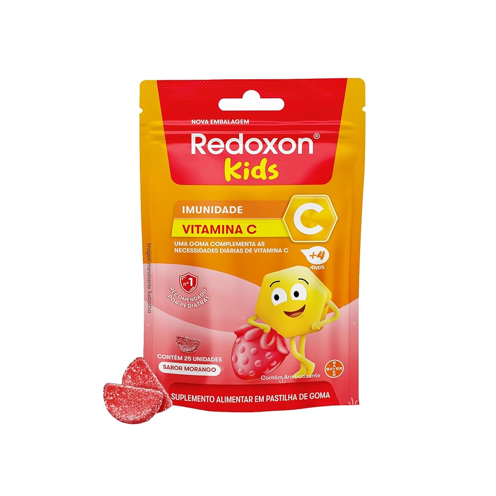 Redoxon Kids Vitamina C — 25 Gomas Sabor Morango