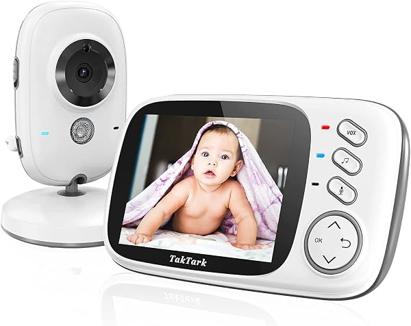 TakTark Babá Eletrônica Câmera 3.2" com VOX e Temperatura