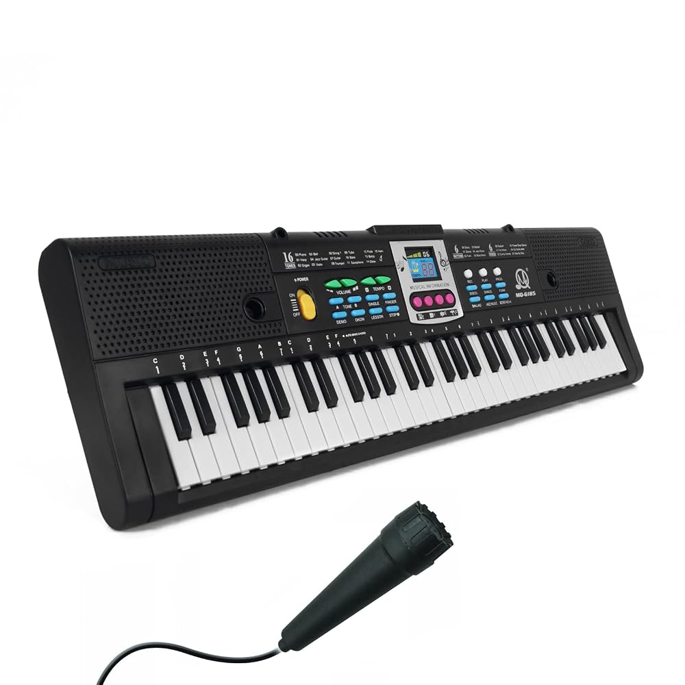 Teclado Eletrônico Infantil Multifuncional Baugger 61 Teclas