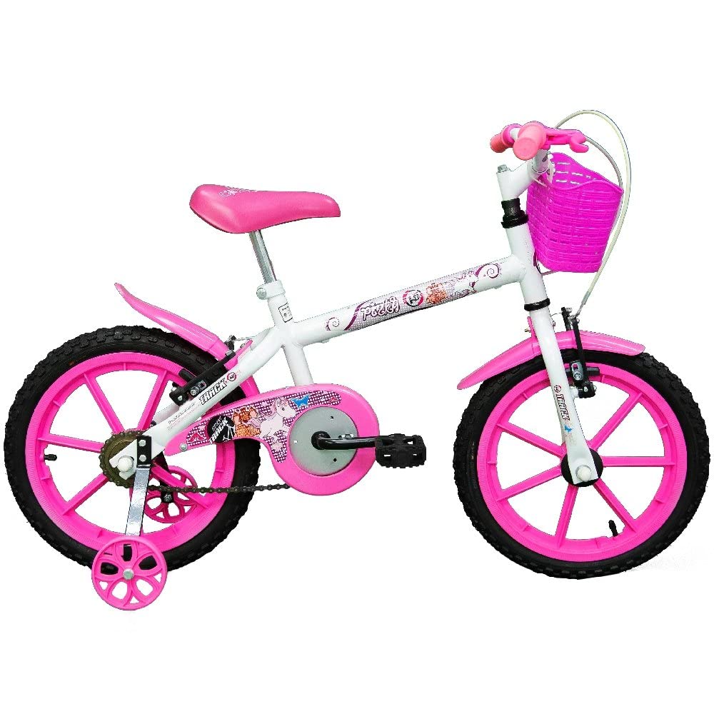 TK3 Track Bicicleta Infantil Aro 16 Pinky WR Branco e Rosa