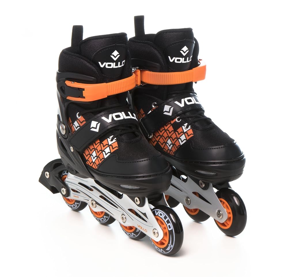 Vollo Sports Patins In Line Ajustável Cinza e Preto (Tam. 31–34)