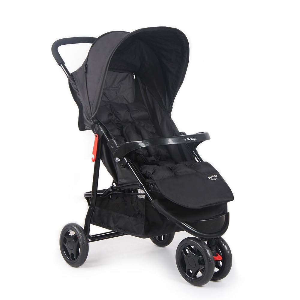 Voyage Carrinho de Passeio Delta, Preto, Até 15 kg